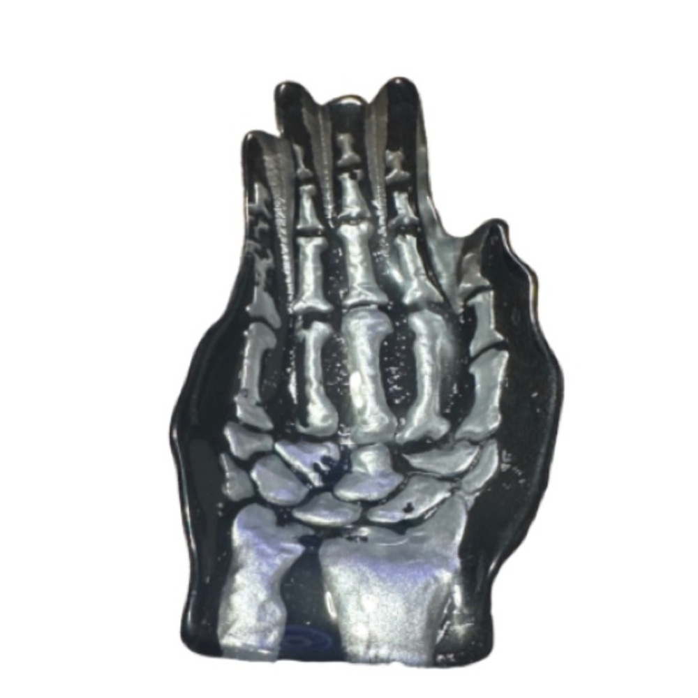 Artistic deigns Skeleton Hand Black and Silver trinket dish - Picture 3 of 6
